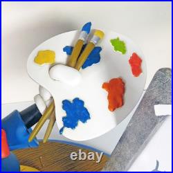 Disney Extra Large Mickey Mouse Artist Statue on Base With Easel Very Rare