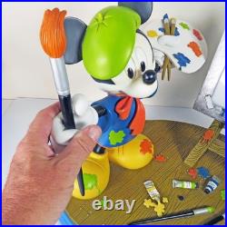 Disney Extra Large Mickey Mouse Artist Statue on Base With Easel Very Rare