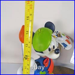 Disney Extra Large Mickey Mouse Artist Statue on Base With Easel Very Rare