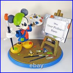 Disney Extra Large Mickey Mouse Artist Statue on Base With Easel Very Rare