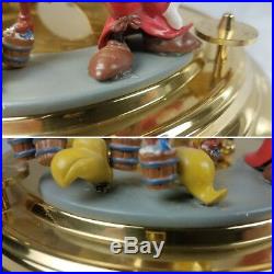 Disney Franz-Hermle Mickey Mouse Fantasia Sorcerer Glass Hat Pendulum Clock READ