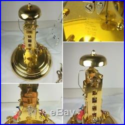 Disney Franz-Hermle Mickey Mouse Fantasia Sorcerer Glass Hat Pendulum Clock READ