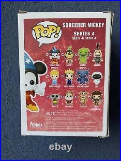 Disney Funko Pop Sorcerer Mickey No 37 Grail Minor Damage Hard Stack