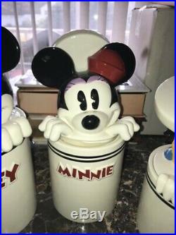 Disney Goofy, Mickey Mouse, Minnie Mouse And Donald Duck Peek A Boo Canister Set
