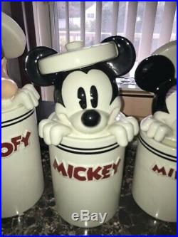 Disney Goofy, Mickey Mouse, Minnie Mouse And Donald Duck Peek A Boo Canister Set