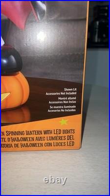 Disney Halloween Vampire Mickey Mouse Spinning Lantern LED Lights Up Glitter NEW