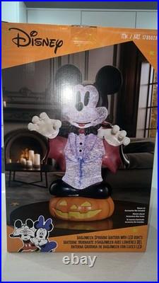 Disney Halloween Vampire Mickey Mouse Spinning Lantern LED Lights Up Glitter NEW
