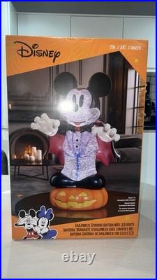 Disney Halloween Vampire Mickey Mouse Spinning Lantern LED Lights Up Glitter NEW