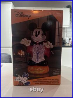 Disney Halloween Vampire Mickey Mouse Spinning Lantern LED Lights Up Glitter NEW