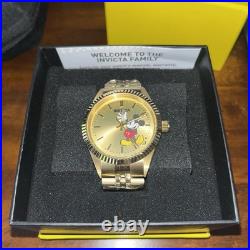 Disney Invicta Limited Edition Mickey Mouse Gold Tone Watch Model 37851 NIB