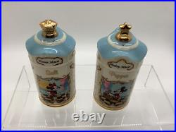 Disney Lenox Mickey Mouse Salt And Pepper Pot Minnie Figurine Rare 1997 Vintage