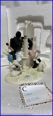 Disney Lenox Minnie And Mickey Mouse Kisses For Mickey Figurine NIB