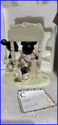 Disney Lenox Minnie And Mickey Mouse Kisses For Mickey Figurine NIB
