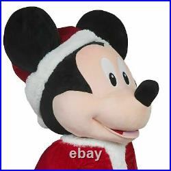 Disney Life Size Animated Singing Mickey Mouse Santa Gemmy Christmas Prop Plush