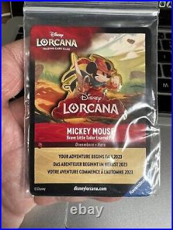 Disney Lorcana Mickey Mouse Brave Little Tailor Enamel Pin Promo UNUSED, SEALED