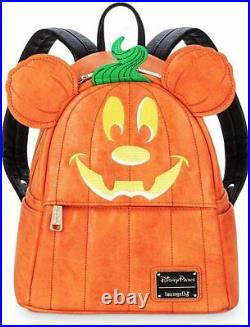 Disney Loungefly Disney Parks Halloween 2019 Mickey Mouse Pumpkin Mini Backpack