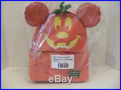 Disney Loungefly Halloween 2019 Orange Pumpkin Mickey Mouse Mini Backpack NEW