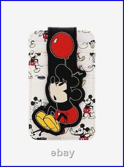 Disney Loungefly Mickey Mouse Allover Print Backpack & ID Card Holder NWT