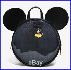 Disney Loungefly Mickey Mouse Crossbody Pin Collector Mini Backpack Bag withPins