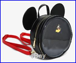 Disney Loungefly Mickey Mouse Crossbody Pin Collector Mini Backpack Bag withPins