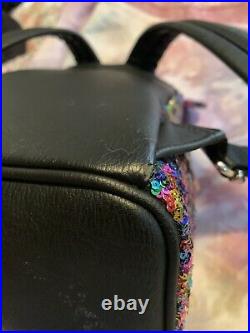 Disney Loungefly mini backpack Mickey Mouse rainbow sequin RARE