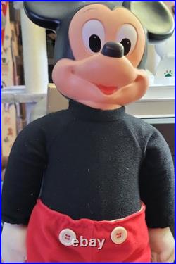 Disney Marching Mickey Mouse 18 Soft Body Figurine Doll, Black Top, Red Shorts