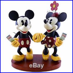 Disney Medium Figure Statue Pie-Eyed Minnie and Mickey Mouse New with Box
