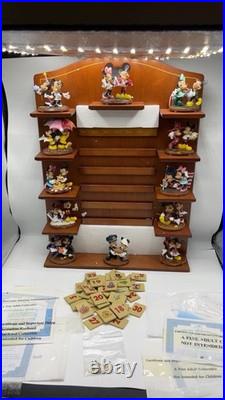 Disney Mickey Minnie Bradford Exchange Calendar Figurine Set Complete COA 2008