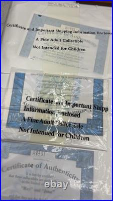 Disney Mickey Minnie Bradford Exchange Calendar Figurine Set Complete COA 2008