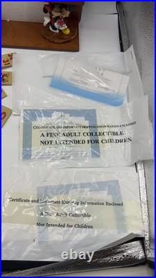 Disney Mickey Minnie Bradford Exchange Calendar Figurine Set Complete COA 2008