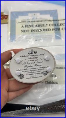 Disney Mickey Minnie Bradford Exchange Calendar Figurine Set Complete COA 2008