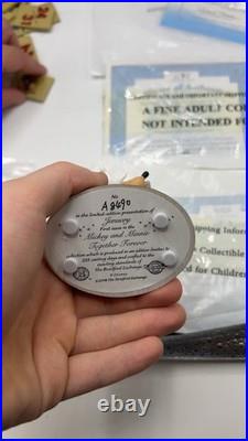 Disney Mickey Minnie Bradford Exchange Calendar Figurine Set Complete COA 2008