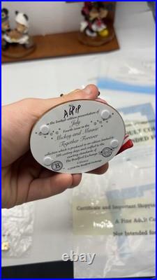 Disney Mickey Minnie Bradford Exchange Calendar Figurine Set Complete COA 2008