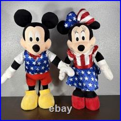 Disney Mickey & Minnie Mouse 24 Patriotic Greeter Doll (Read)