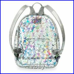 Disney Mickey Minnie Mouse Backpack Holographic & Mickey Sequin Charm 2 Piece