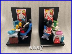 Disney Mickey & Minnie Mouse Figures 80's THE OFFICE Computer Bookends Figurine