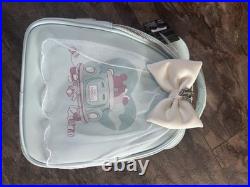 Disney Mickey Minnie Mouse Just Married Wedding Backpack Bag Loungefly RARE Disney Mickey Minnie Mouse Just Married Wedding Backpack Bag Loungefly RARE