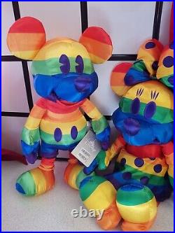 Disney Mickey & Minnie Mouse Rainbow Collection Pride LTD Release Plush UK 2020