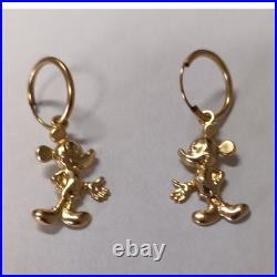 Disney Mickey Mouse 14K Gold Hoop Earrings