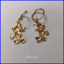 Disney Mickey Mouse 14K Gold Hoop Earrings