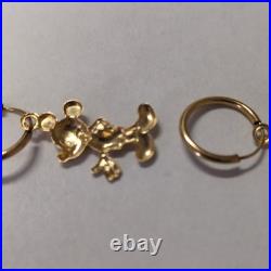 Disney Mickey Mouse 14K Gold Hoop Earrings