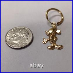 Disney Mickey Mouse 14K Gold Hoop Earrings
