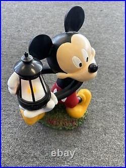 Disney Mickey Mouse 15 Welcome Statue With LED Lantern WORKS Garden Decor