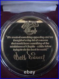 Disney Mickey Mouse 60th Anniversary Medal 1928-1988 Art of Disney with Box