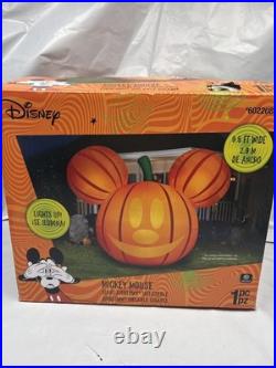 Disney Mickey Mouse 9.5ft Wide Giant Halloween Inflatable Pumpkin Head GEMMY A1