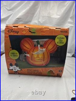 Disney Mickey Mouse 9.5ft Wide Giant Halloween Inflatable Pumpkin Head GEMMY A1