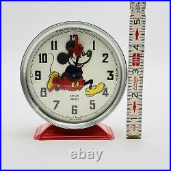 Disney Mickey Mouse Alarm Clock Animated By Reveils Bayard France 1964 WORKS