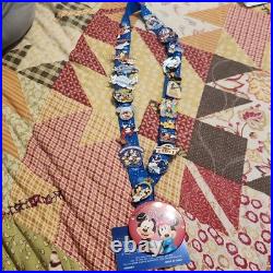 Disney Mickey Mouse Anniversary Pin Set on Blue Lanyard 2011