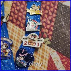 Disney Mickey Mouse Anniversary Pin Set on Blue Lanyard 2011
