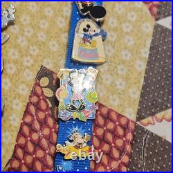 Disney Mickey Mouse Anniversary Pin Set on Blue Lanyard 2011